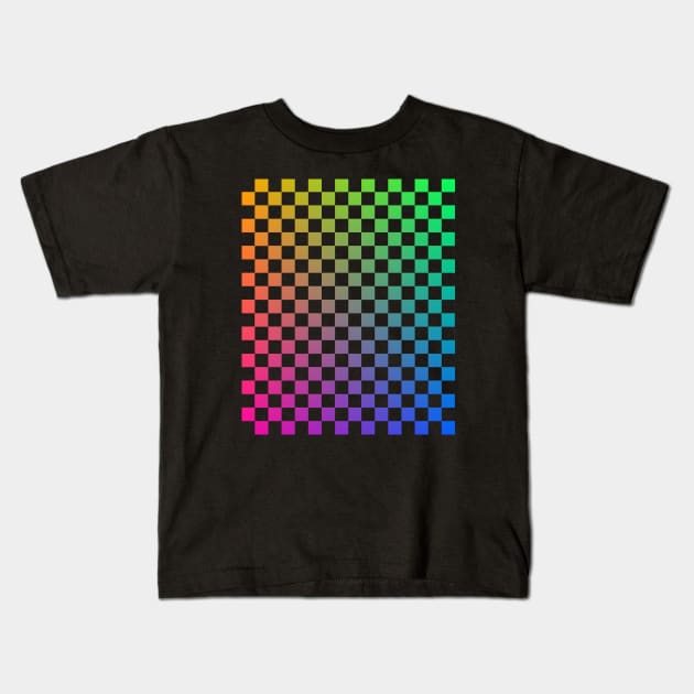 Abstract Color Squares Graphic Design Kids T-Shirt by MasliankaStepan